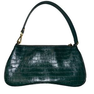 JW PEI EVA SHOULDER HANDBAG - DARK GREEN CROC